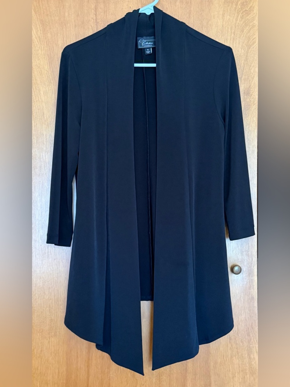 Dressbarn Collection Black Open-Front Cardigan S